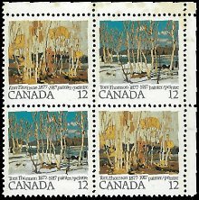 CANADA   #734a MNH UPPER RIGHT PLATE BLOCK (2)