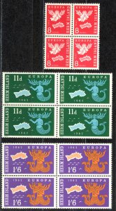 Herm Island MNH block/4 set/3 1962 Europa