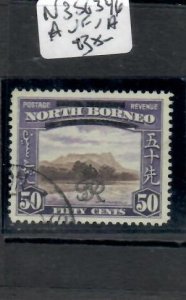 NORTH BORNEO   50C ROYAL CYPHER   SG 346A  VFU         PPP0810H