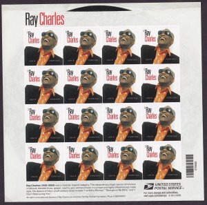 Scott #4807 Ray Charles (Father of Soul) Sheet of 16 Stamps - MNH