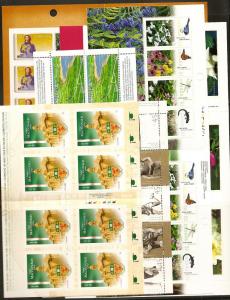 Canada asst. MNH booklet panes face value $85.02 see 2 scans