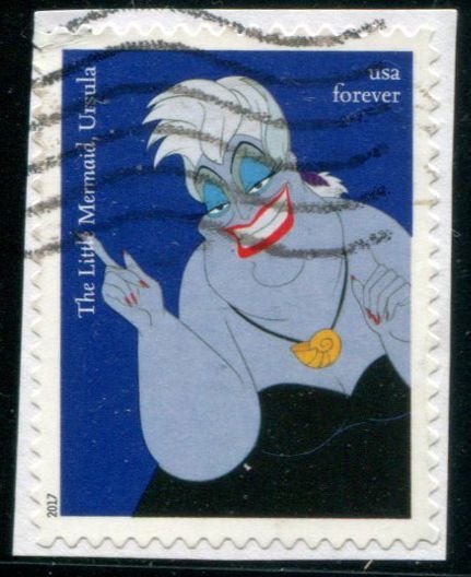 5220 US (49c) Disney Villains SA, used on paper