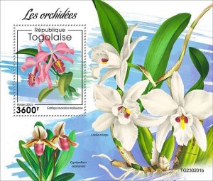 TOGO - 2023 - Orchids - Perf Souv Sheet - Mint Never Hinged