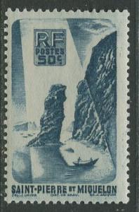 St Pierre et Miquelon.-Scott 327 -Soldiers Bay -1947 -MLH- Single 50c Stamp