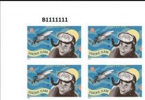 US Eugenie Clark Imperf NDC UL Plate Block 4 Stamps MNH 2022 Ships after 8 May.