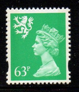 GB Scotland SC SMH70 1996 63p bright green Machin Head stamp mint NH