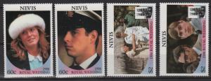 Nevis 1986 - Scott 498 .. 501 (4) MH - Royal Wedding