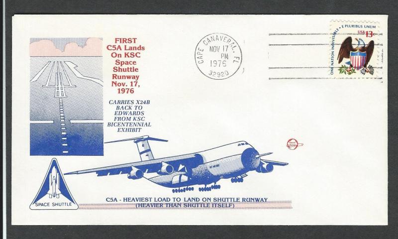 United States  Space  Event Cover   Space Shuttle