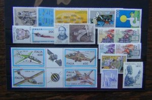 Italy 1982 Europa 1983 Cancer World Aid Aircraft Holy Year Pope Labour Poet MNH