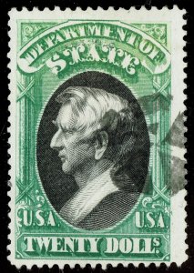 [0911] 1873 Scott#O71 used $20 green FAKE FORGERY
