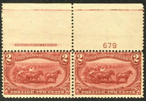 MALACK 286 F/VF OG NH, PLATE PAIR! b1930