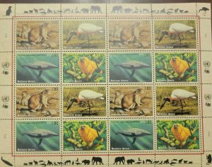 SB) 1994 UNITED NATIONS, GENEVA, ENDANGERED SPECIES, MEXICAN PRAIRIE DOG, JABIRU