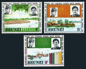 Brunei 168-170, MNH. Michel 162-164. Views of Brunei with Heir Apparent, 1971.