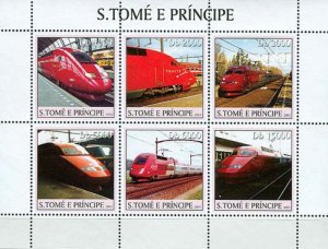 St Thomas - Thalys Speed Trains, Scott #1554 - 6 Stamp Sheet - ST3107