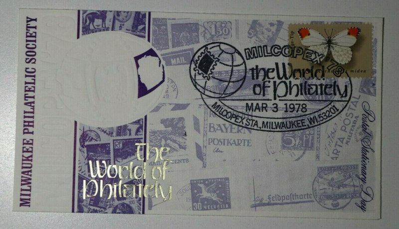 MILCOPEX The World of Philately 1978 Milwaukee WI Postal Stationary Day Cover