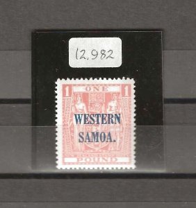 WESTERN SAMOA 1945/53 SG 210 MLH Cat £140. CERT