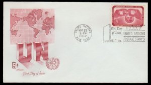 UNITED NATIONS 1962 FDC. # 6