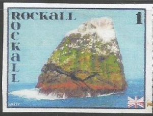 ROCKALL ISLAND - View of Island - Imperf Single Stamp - M N H - Private Issue