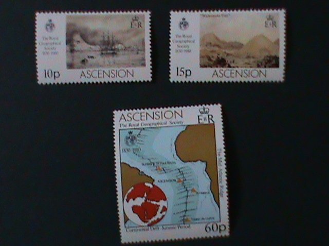 ​ASCENSION-1980-SC#266-8- 50TH ANNIV: ROYAL GEOGRAPHPHICAL SOC,. -MNH VF