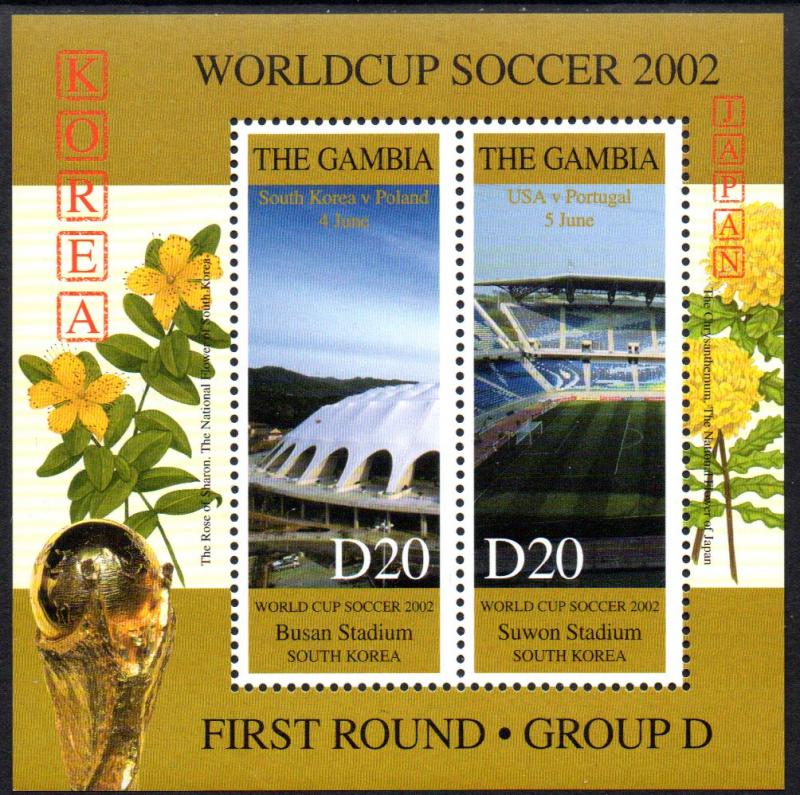 GAMBIA 2620-2643 MNH S/S SCV $110.00 BIN $66.00 WORLDCUP SOCCER