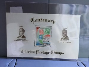 Liberia Centenary Liberian Postage Stamps 1860-1960 MNH stamp  sheet R26868