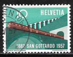 Switzerland 360: 10c Civil Structures of the Gotthard Railway, Train, used, F-VF