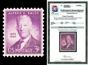 Scott 937 1945 3c Alfred E Smith Issue Mint Graded Superb 98 NH with PSE CERT!