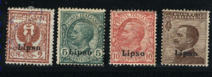 Italy-Lisso #1-3,7   Mint & used 1912-22 PD