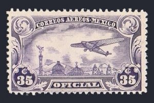 Mexico CO13, MNH. Michel D173. Air Post Official, 1930. Plane, Mexico City.