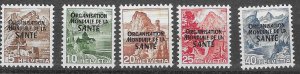 Switzerland #5O1-5O5 set complete (MLH) $10.00