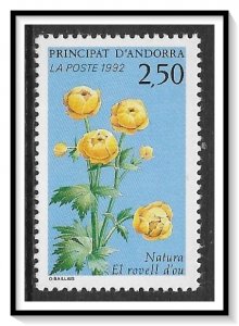 Andorra French #418 Globeflower MNH