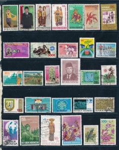 D388296 Indonesia Nice selection of VFU Used stamps