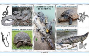 2023/07- GUINEA - ENDANGERED REPTILES           4V  complet set    MNH **