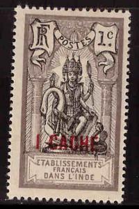 FRENCH INDIA  Scott 53 MH* surcharged  Brahma stamp