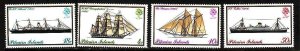 Pitcairn-Sc#147-50- id12- unused NH set-mailboats-Ships-1975