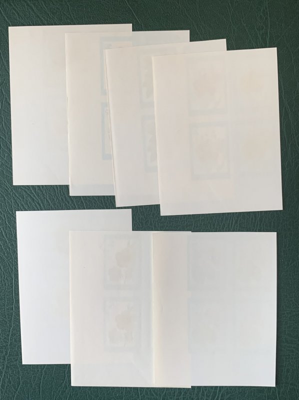 Viet Nam North DR 1984 Flowers - imperforate blocks.  Scott 1370-1376, CV $45.00