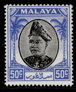 MALAYSIA - Selangor GVI SG107, 50c black & blue, NH MINT.