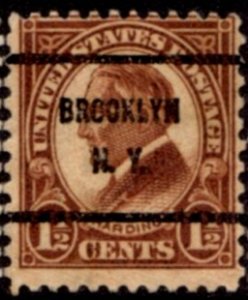 US Stamp #633x61 - Warren G. Harding Regular Issue 1923 Precancel
