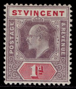 ST. VINCENT EDVII SG77, 1d dull purple & carmine, M MINT.