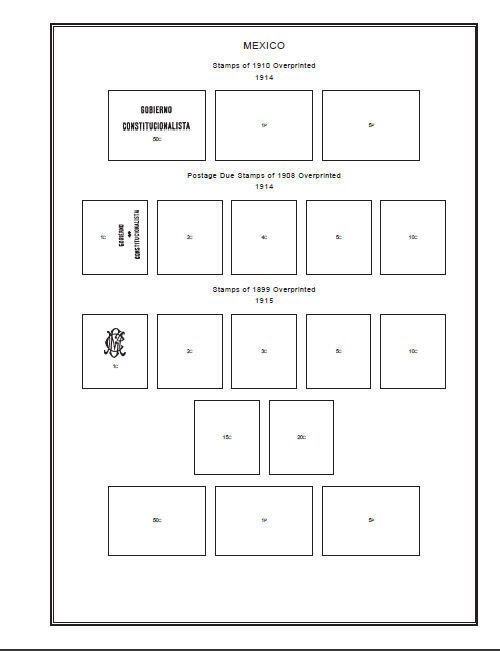 PRINTED MEXICO 1856-2010 + 2011-2020 STAMP ALBUM PAGES (499 pages)