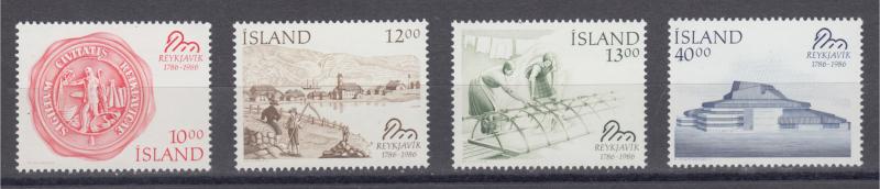 Iceland    #628-31      mnh     cat $3.85