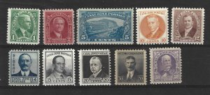 Canal Zone Scott #105 -114 Mint NH Complete Set 2021 CV $6.65