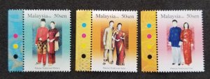 *FREE SHIP Malaysia Traditional Costumes 2006 Culture Attire (stamp color MNH