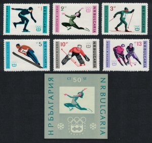 Bulgaria Winter Olympic Games 6v+MS 1964 MNH SG#1420-MS1425a MI#1426-1431