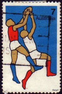 Australia 1974 Sc#590, SG#571 7c Australian Football USED.