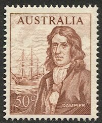 AUSTRALIA  Sc 413  50c Dampier / Shp  Mint VLH  VF