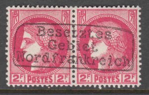 GERMANY OCC FRANCE DUNKIRK PAIR OG NH SIGNED BPP VERY SCARCE @@@ $$$$$$$