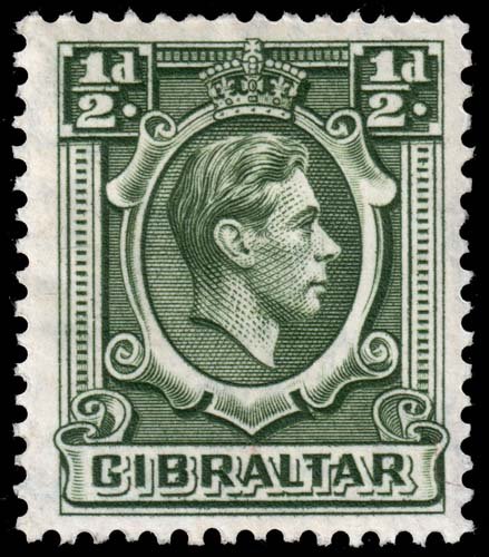 Gibraltar - Scott 107 - Mint-Hinged - Gum Damage