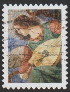 SC# 4477 - (44c) - Angel with Lute - used single OFF PAPER