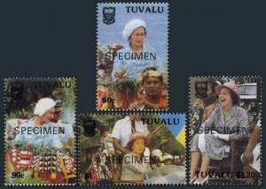 Tuvalu 507-510 SPECIMEN,MNH. National Independence,10,1988.Queen Elizabeth II.